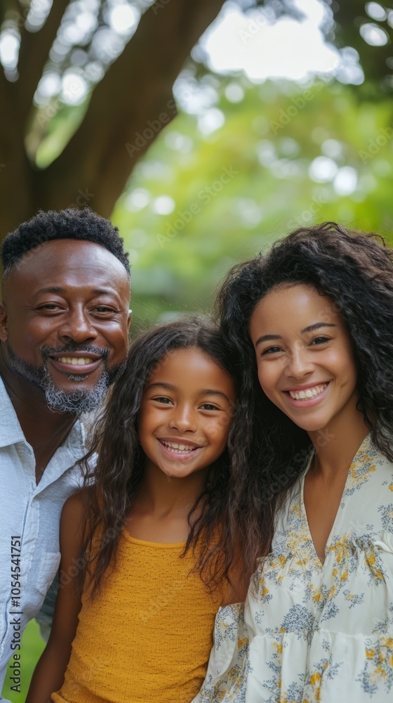 Happy Family Portrait in Nature Happy Family Portrait in Nature