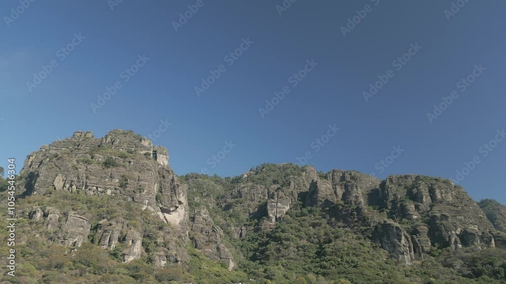 Aerial view of the mountains of Amatlán and Tepoztlán in the state of Morelos, Mexico. Horizontal video with drone. Travel and vacation concept Aerial view of the mountains of Amatlán and Tepoztlán in the state of Morelos, Mexico. Horizontal video with drone. Travel and vacation concept