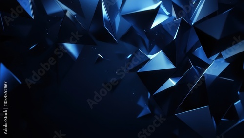 Abstract Blue Geometric Shapes photo