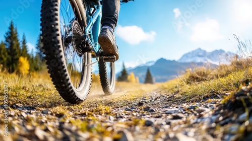 Wallpaper Mural Mountain biking on a sunny day through a scenic trail in the countryside Torontodigital.ca