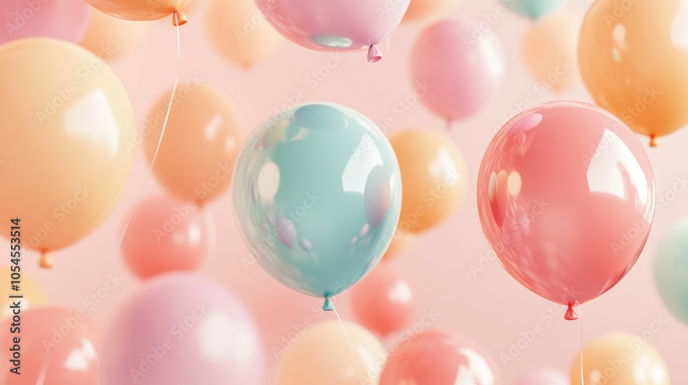 Colorful Balloons Floating in the Air Colorful Balloons Floating in the Air