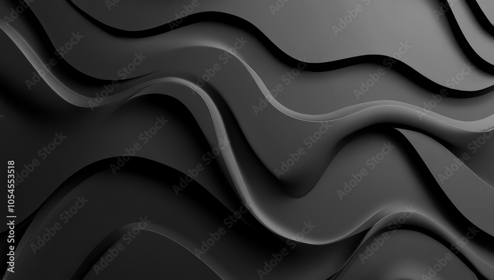 Obraz premium Abstract Black Wave Background
