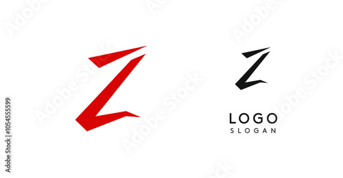 Simple brush pen letter Z in Asian typographic style. Logo monogram for food and beverage packaging, Asian cuisine, restaurants, graphic design studios, and branding agencies. Vector illustration.