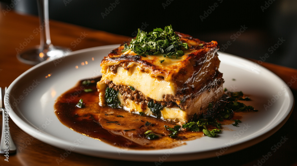 Delicious Beef Lasagna With Rich Sauce and Fresh Herbs Delicious Beef Lasagna With Rich Sauce and Fresh Herbs