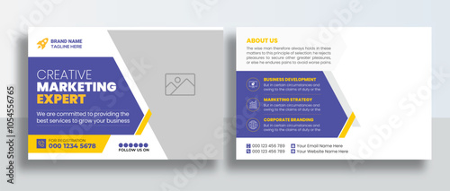 Corporate Postcard or Eddm postcard design template, Corporate Business Postcard Template Design, Simple and Clean Modern Minimal Postcard Template, Business Postcard Layout	