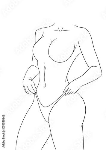 illustration de nue féminin
