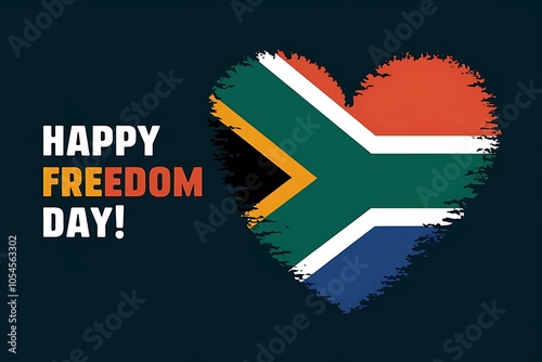 Celebrating South Africa’s Freedom Day with Vibrant Flag Illustration