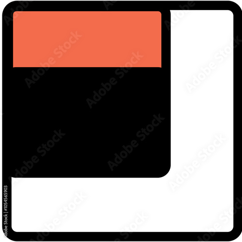 Free Download Black, white and orange square, useful for icons, patterns, motifs, cards and abstract art posters  - GFXLoad
