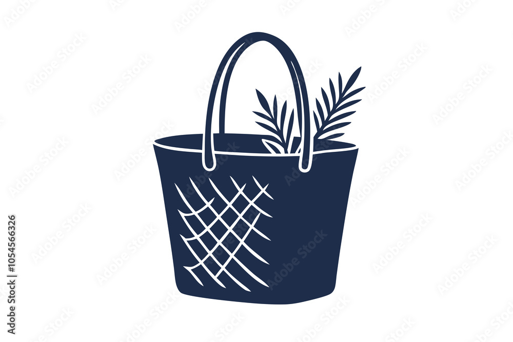 Eco friendly wicker shopping bag made of natural material Eco friendly wicker shopping bag made of natural material