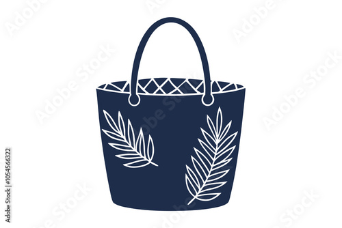  Eco friendly wicker shopping bag made of natural material