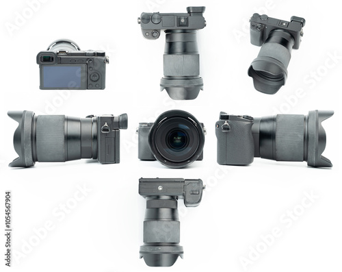 Different views of digital camera