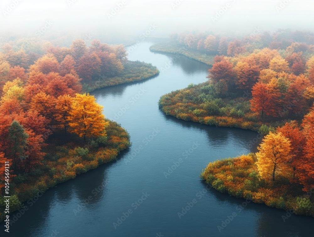 River running through a forest with lots of trees River running through a forest with lots of trees
