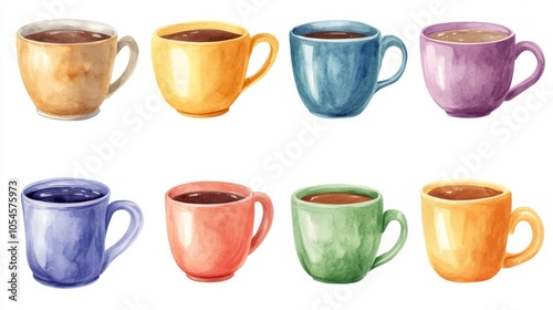 Colorful Ceramic Coffee Mugs Collection