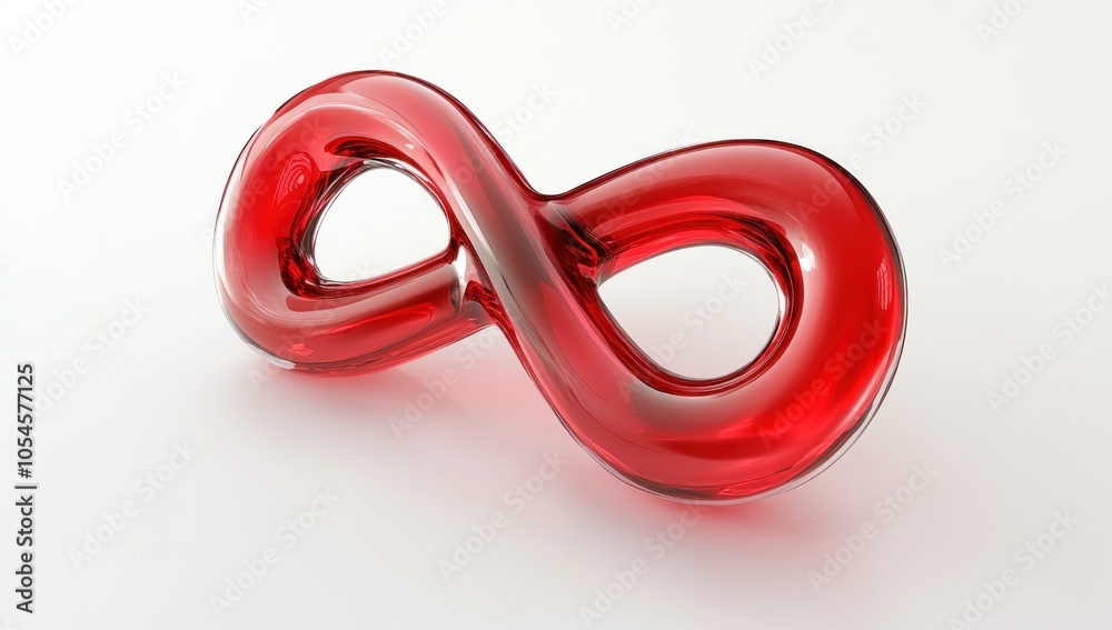 Red Glass Infinity Symbol Red Glass Infinity Symbol