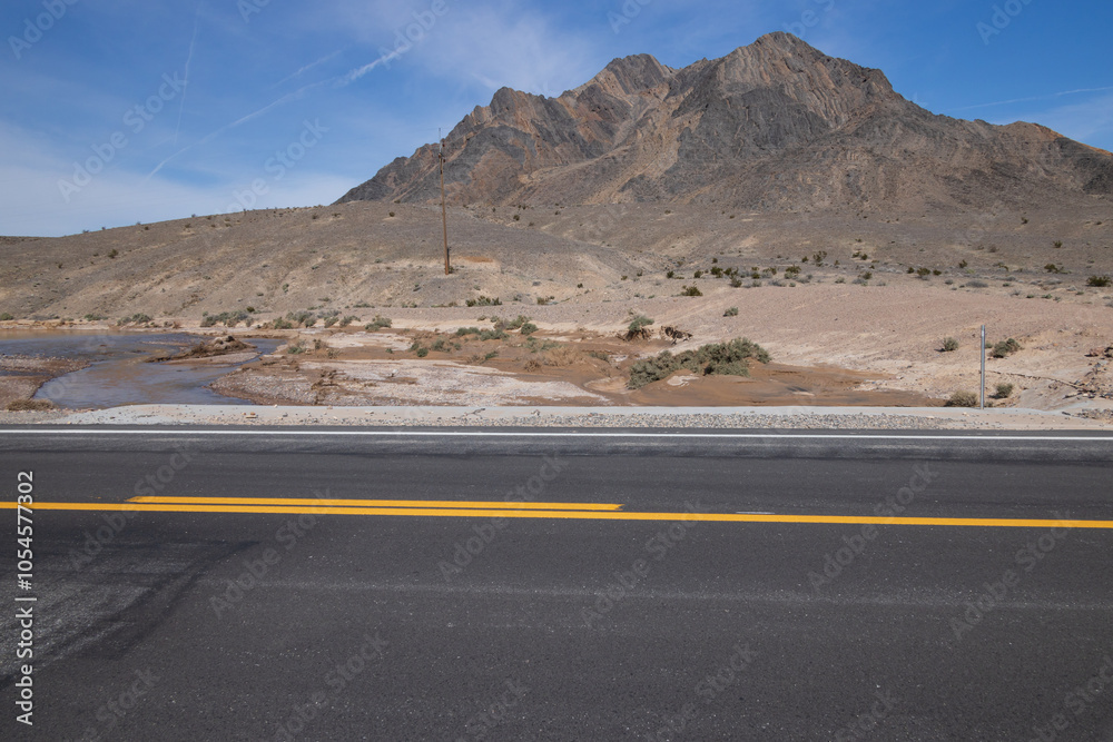 Road through the desert Road through the desert