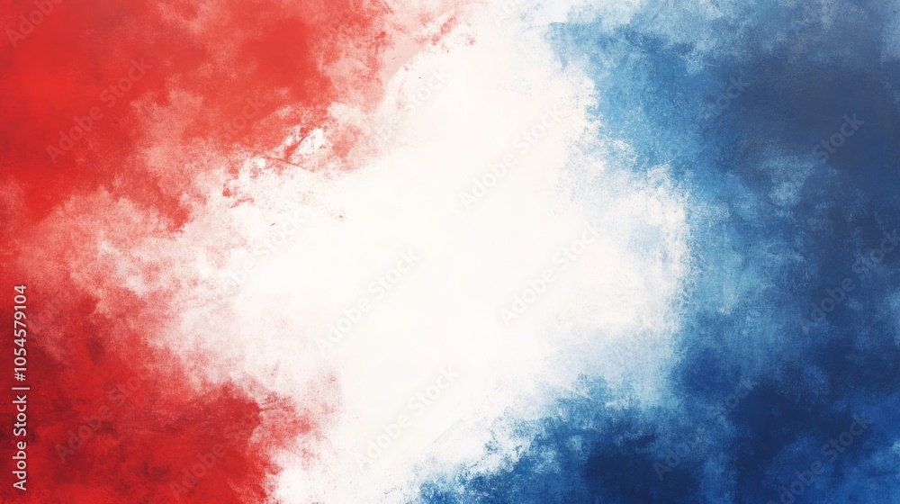 Obraz premium Abstract Red, White, and Blue Cloud Background