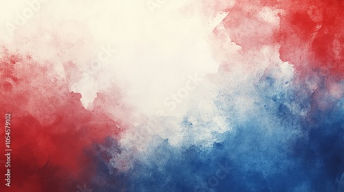 Abstract Colorful Smoke Background in Red, White, and Blue