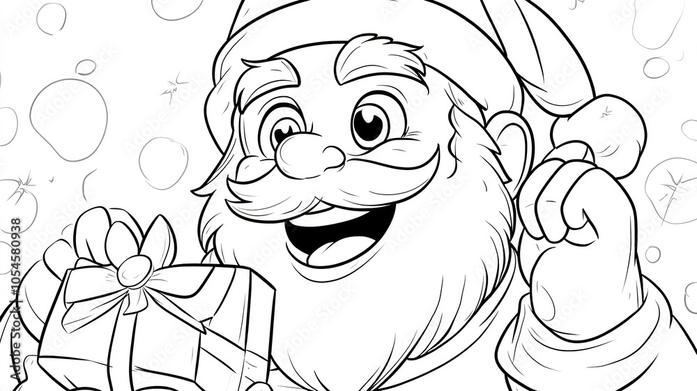 Obraz premium Christmas themed coloring page