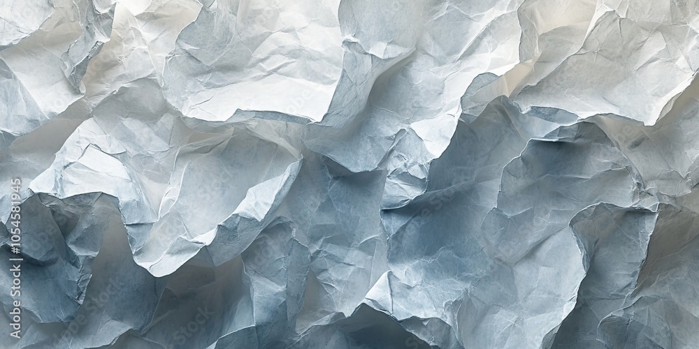 An abstract background featuring a subtle texture of crumpled gray and white paper An abstract background featuring a subtle texture of crumpled gray and white paper