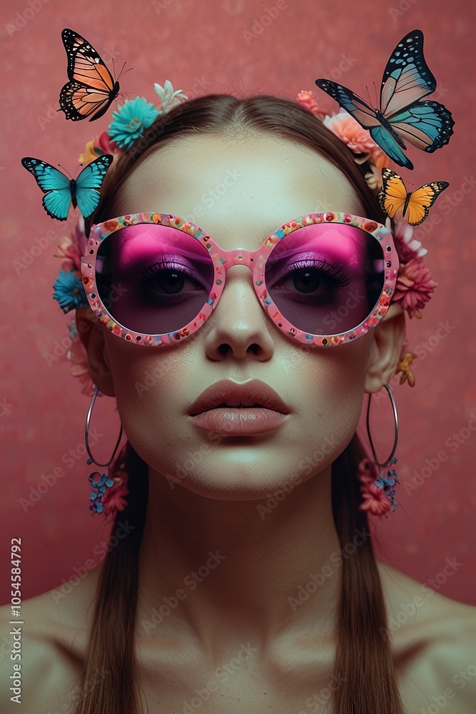 Obraz premium portrait of a woman in sunglasses