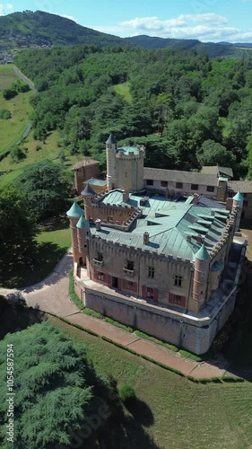 drone video Montmelas castle france europe photo