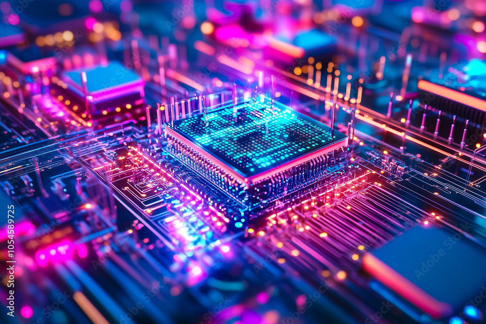 This graphic showcases the complexity of quantum computing circuits with vibrant colors and intricate designs This graphic showcases the complexity of quantum computing circuits with vibrant colors and intricate designs