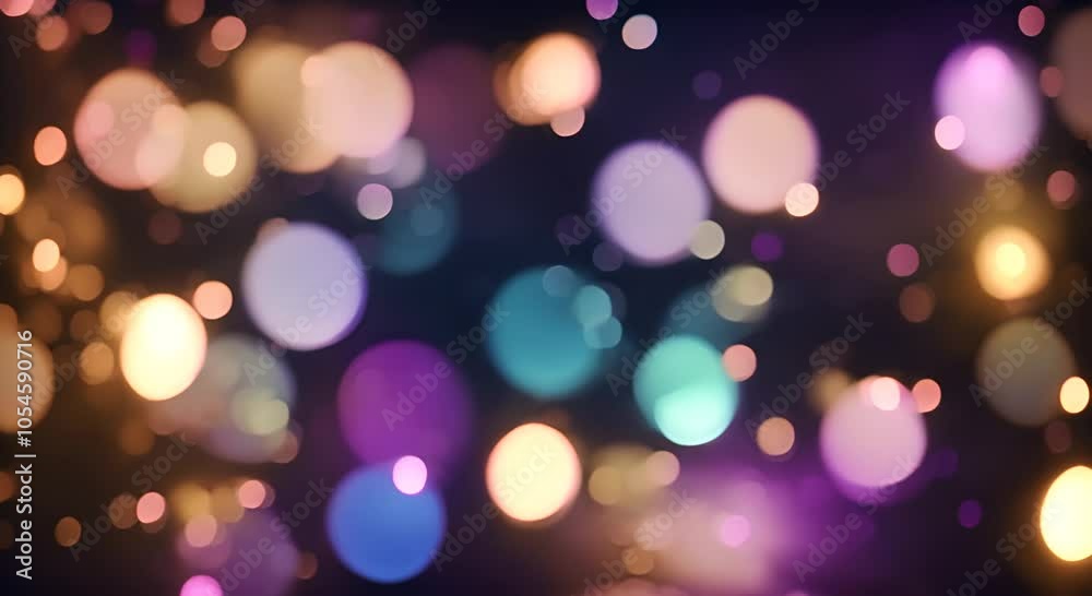Slow moving bokeh lights in various colors softly merging with particles that sparkle and glow set against a dark backdrop 4K Slow moving bokeh lights in various colors softly merging with particles that sparkle and glow set against a dark backdrop 4K