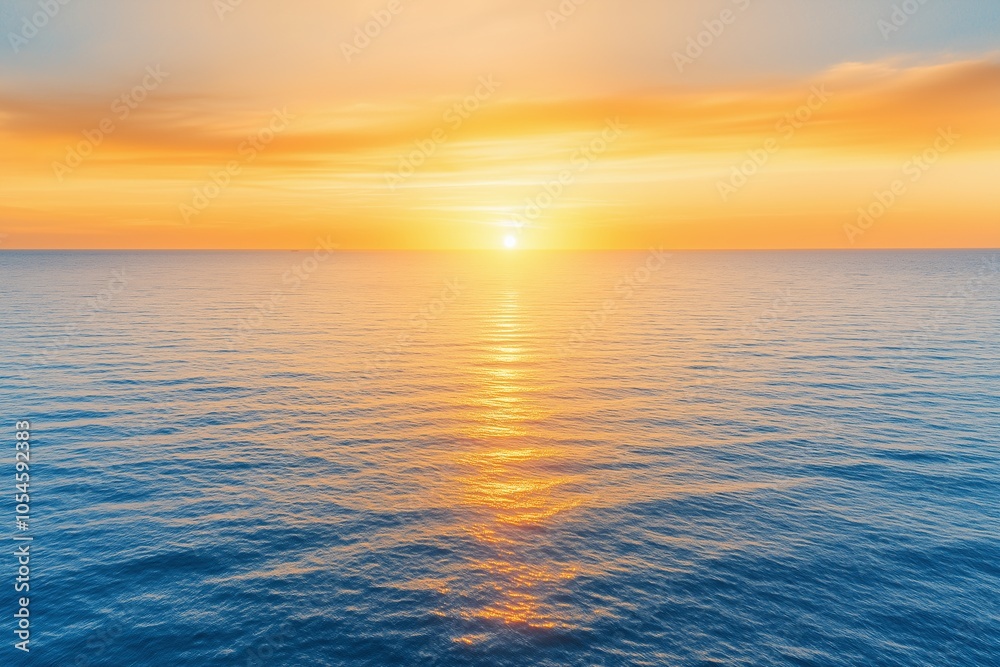 A breathtaking sunset over calm ocean waters, casting warm hues across the horizon. Perfect for tranquil nature scenes. A breathtaking sunset over calm ocean waters, casting warm hues across the horizon. Perfect for tranquil nature scenes.