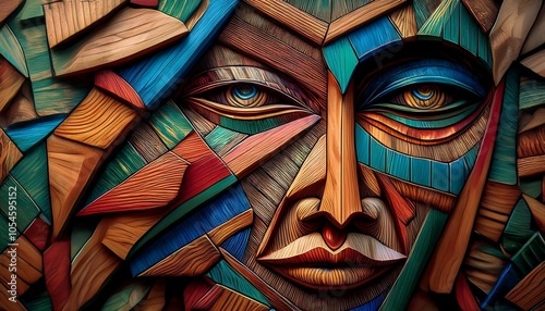 Tribal mask landscape collection 4/7