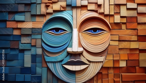 Tribal mask landscape collection 7/7