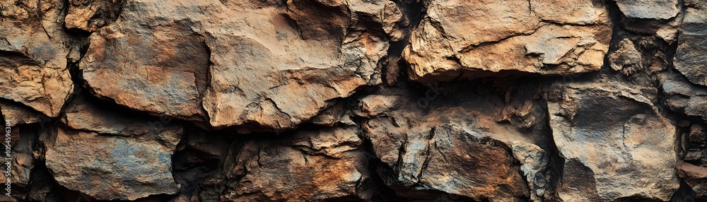 Close-up of Rough, Textured Rock Face with Varied Color Tones Close-up of Rough, Textured Rock Face with Varied Color Tones