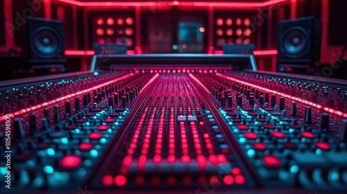 Soundboard in Recording Studio photo