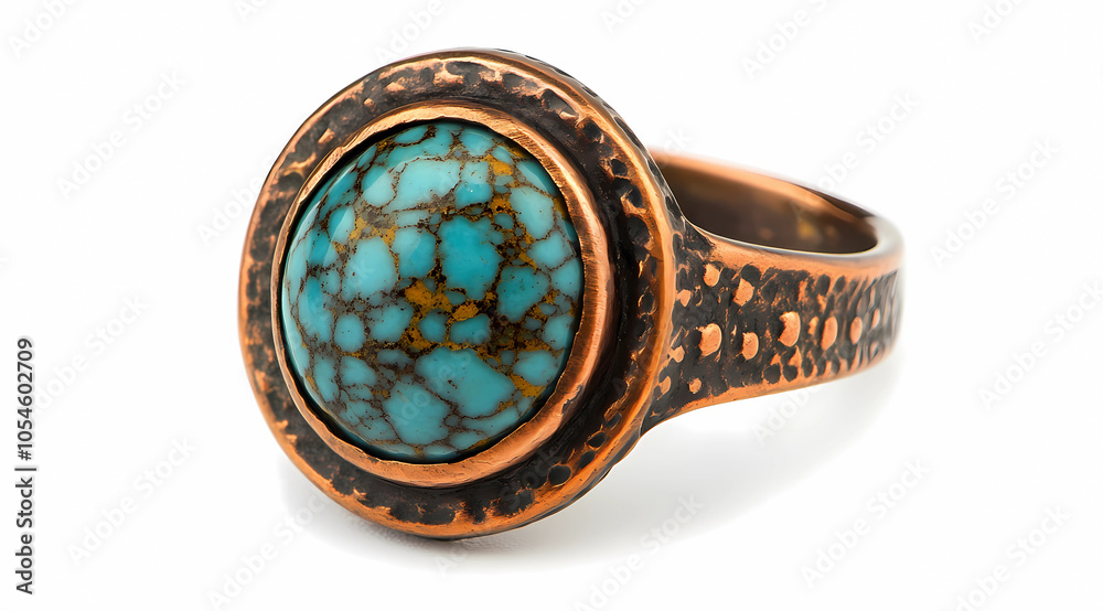 Bohemian Turquoise Ring with an Adjustable Band: Elevate Your Free-Spirited Style with a Striking Gemstone Set in an Adaptable Design Bohemian Turquoise Ring with an Adjustable Band: Elevate Your Free-Spirited Style with a Striking Gemstone Set in an Adaptable Design
