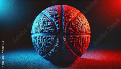 Vibrant Basketball on Colorful Background