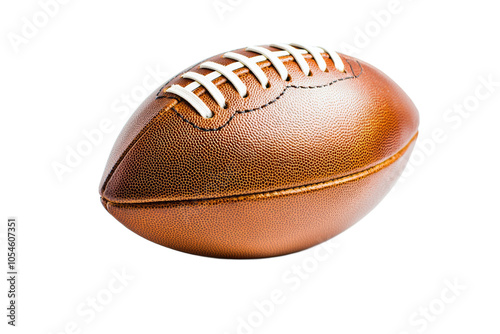 American football ball on isolated background, PNG blank for installation in project. photo