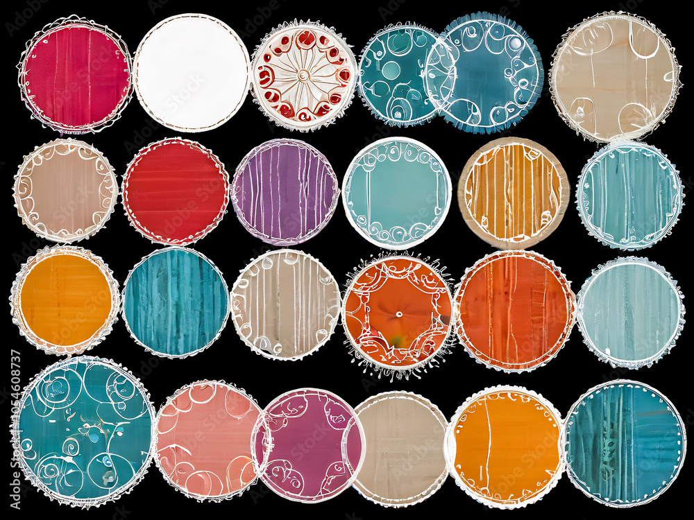 Set of grunge circles background, grunge round shapes Set of grunge circles background, grunge round shapes