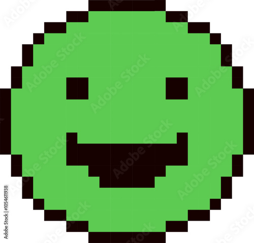 Pixel Art Smiling Emoji
