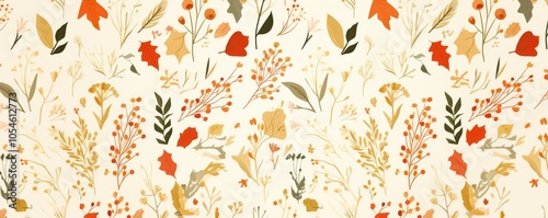 autumn leaves seamless pattern