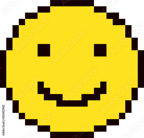 Pixel Art Happy Emoji