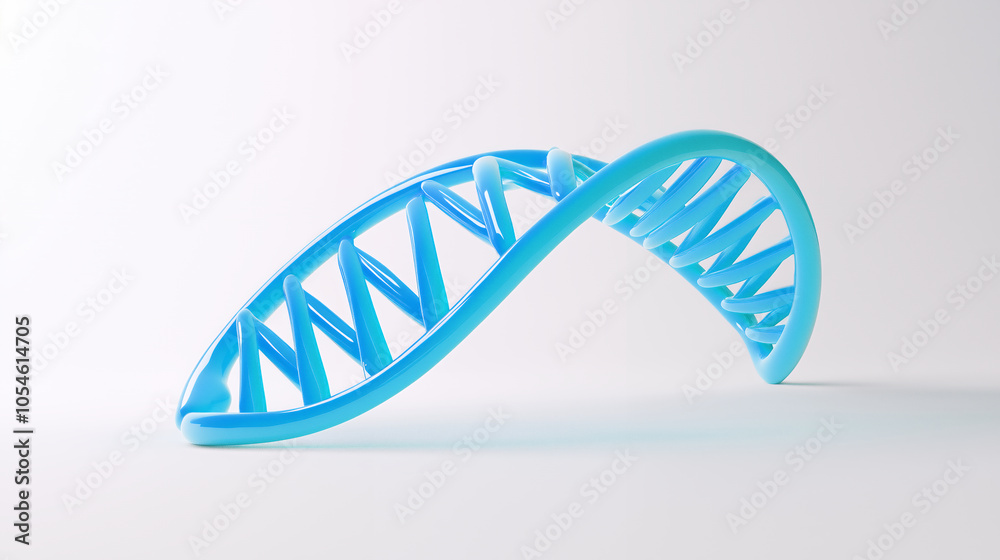 3d printed DNA double helix model in bright blue plastic showing the molecular structure and genetic science education tool 3d printed DNA double helix model in bright blue plastic showing the molecular structure and genetic science education tool