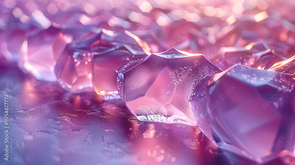 3D Geometric Shapes Render with Purple and Pink Gradient Background 3D Geometric Shapes Render with Purple and Pink Gradient Background