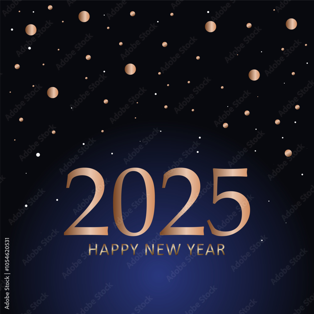 Happy new year 2025. New year vector.