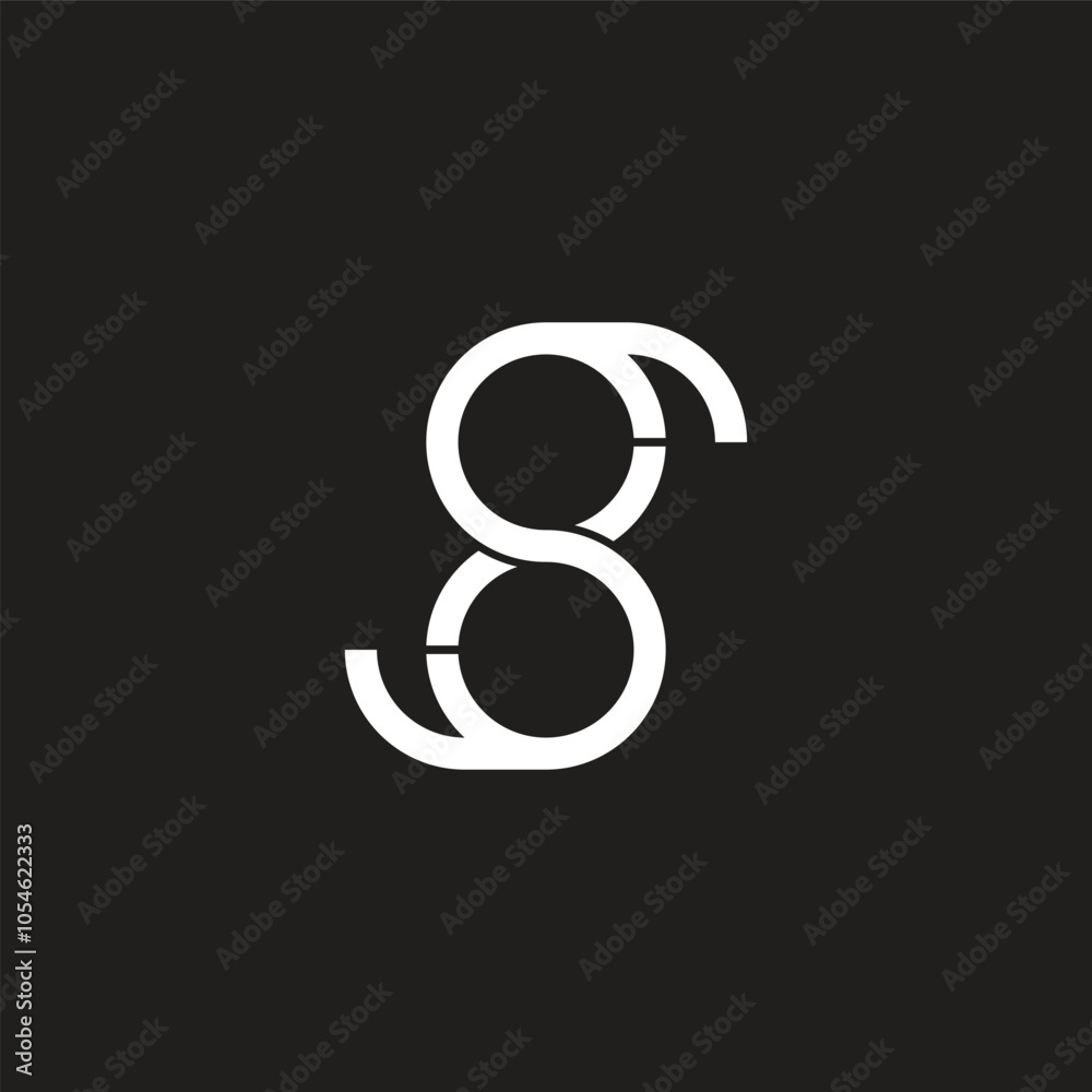 letters s8 loop infinity geometric logo vector letters s8 loop infinity geometric logo vector