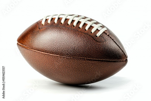 American football ball, studio lighting. Selective focus background and copy space