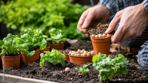 Plant seeds, clean setting for gardening or eco-friendly visuals 