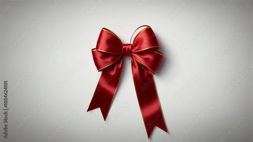 Red Bow with Satin Finish - AI Illustrated Red Bow with Satin Finish - AI Illustrated