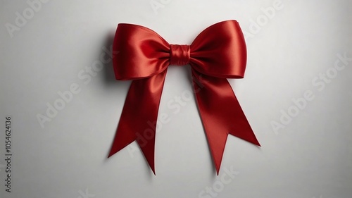 Red Bow with Satin Finish - AI Illustrated