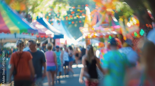 Wallpaper Mural Blurry faces of vendors and performers as they bustle around the festival grounds. Torontodigital.ca