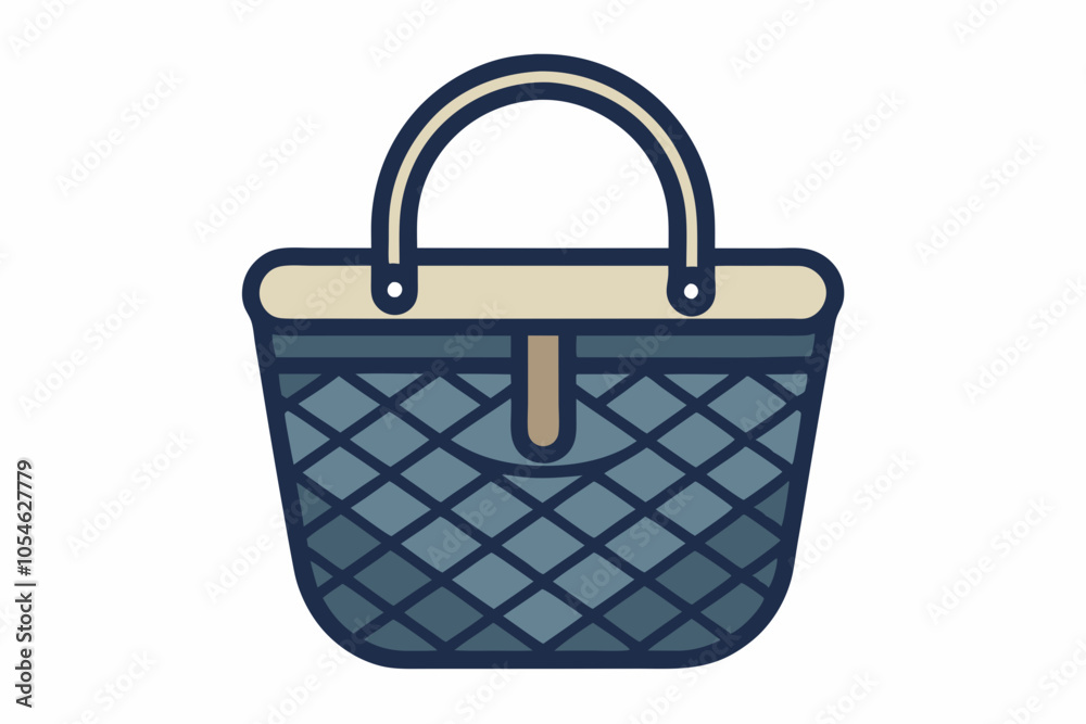 wicker bag on vector art illustratio wicker bag on vector art illustratio