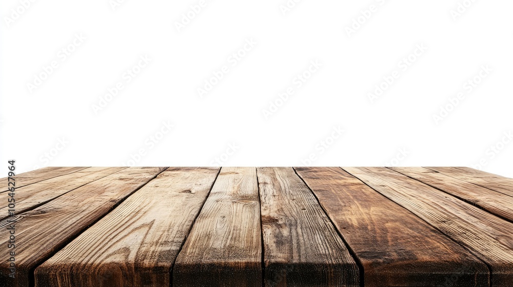Rustic Wood Table with White Background for Display Rustic Wood Table with White Background for Display